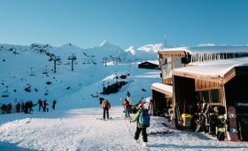 station de ski à la montagne